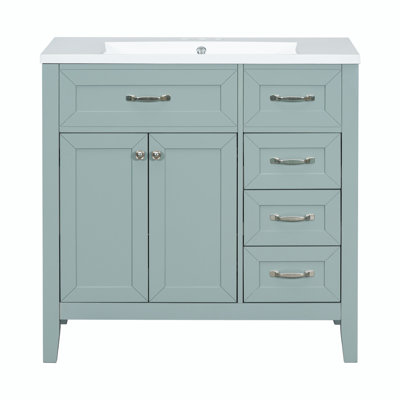 Filipp Single Bathroom Vanity with Ceramic Top