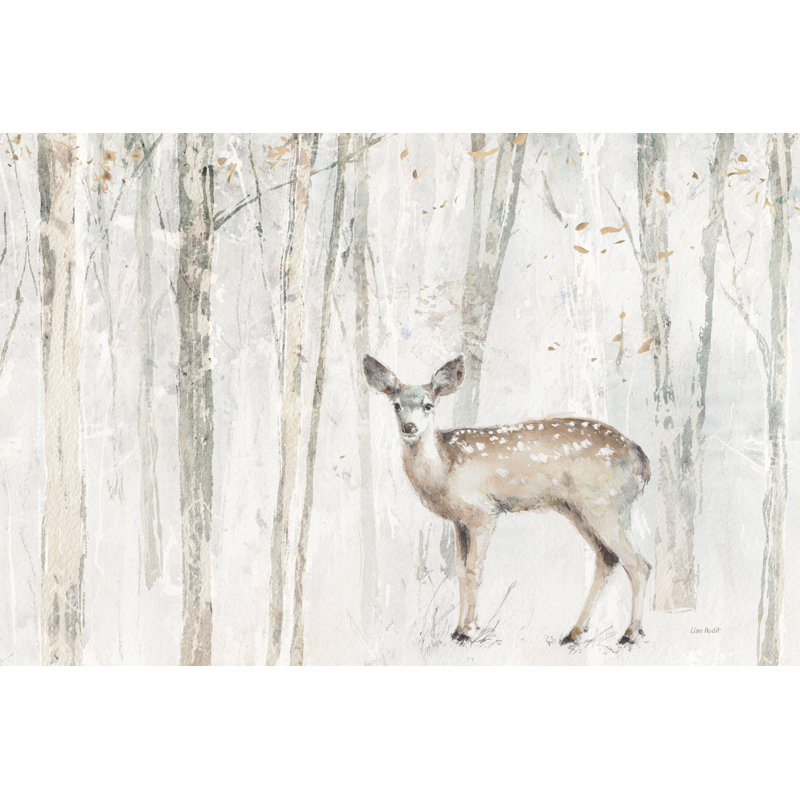 A Woodland Walk VII, H 24 po x l 36 po, Non, Cadre flottant doré