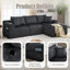 3 Seater Corduroy Sofa-700712686