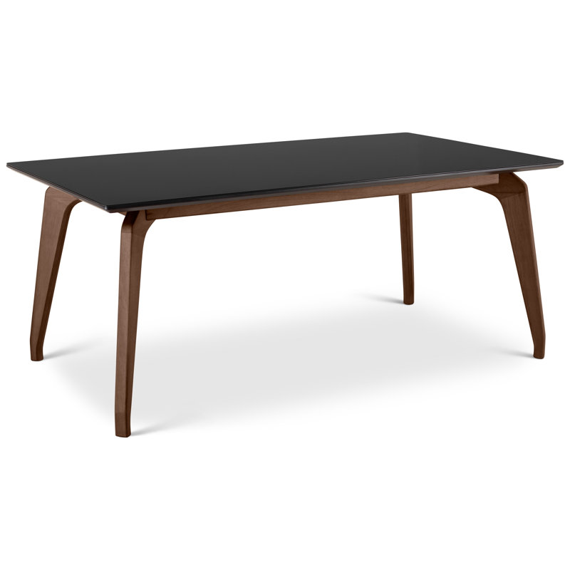 Modern Brazilian Glass Dining Table, Black, 29.5" H x 70.75" L x 39.25" W