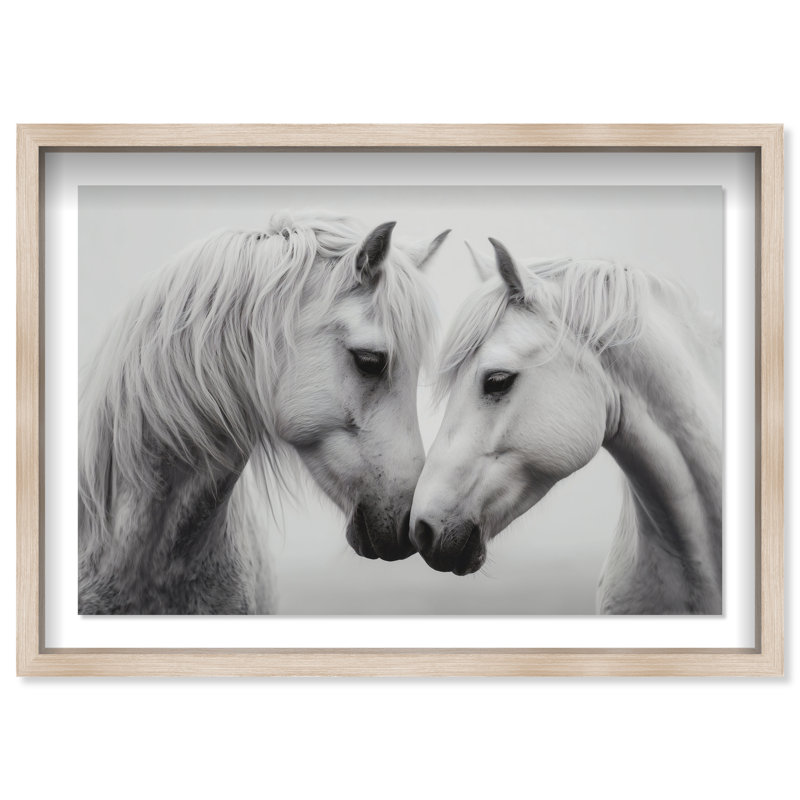Twin Souls I Print by Oliver Gal, 11.5"H x 16.5"W, Natural Oak Shadowbox
