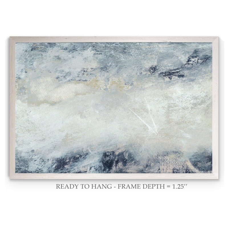 «Hushed V», reproduction d'art encadrée, H 32 po x l 44 po x P 1,3 po, Toile blanche encadrée