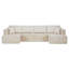 Compressed Modular Sectional Sofa: Space-Efficient Minimalist Design for Living Room & Bedroom