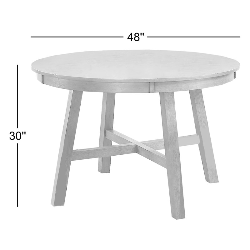 Alberik Round Dining Table, Gray, White