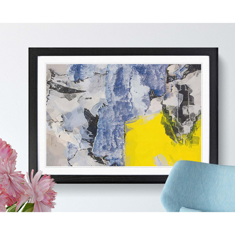 Looking for Something in Abstract - Picture Frame Graphic Art Print, 50cm H x 76cm W x 2cm D, Black