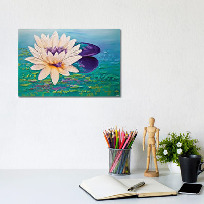 Lotus by Osnat Tzadok - Wrapped Canvas Painting