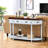 Retro Curved Wood Console Table, 52 Inch Circular Half Moon Sofa Table With Open Shelf And 2 Drawers, Solid Wood Entry Table For Living Room, Hallway-735449839