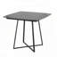 Table de salle à manger avec base en métal noir et plateau en céramique effet marbre noir-1214069887