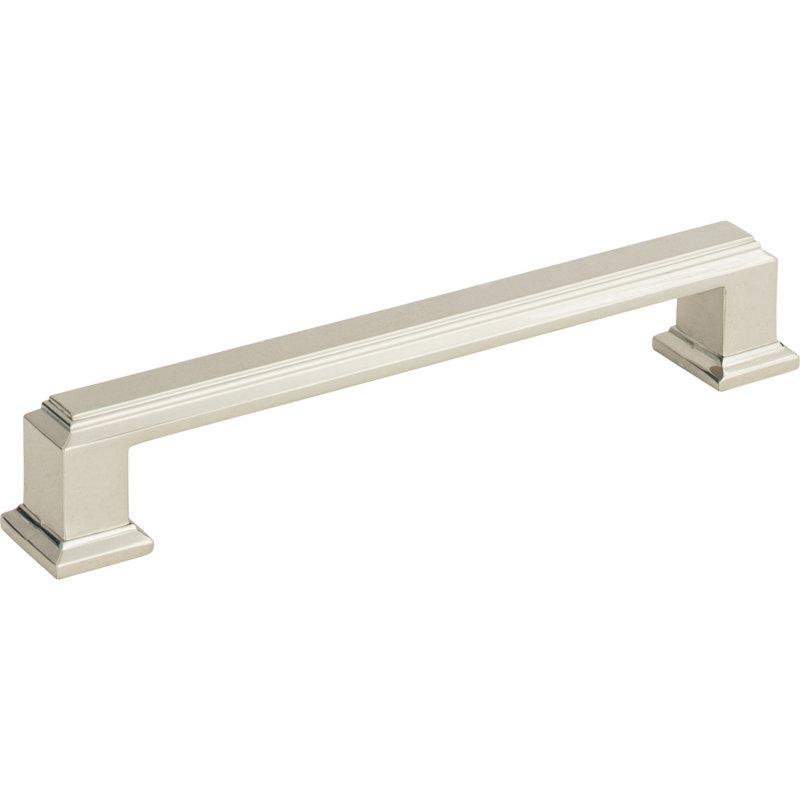Polished Nickel Modern Bar Handle with Mounting Hardware