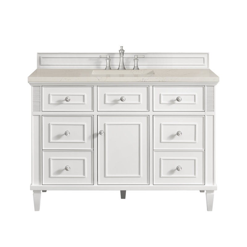 Lorelai 48'' W Single Vanity, Bright White, 8" Widespread, Siberian