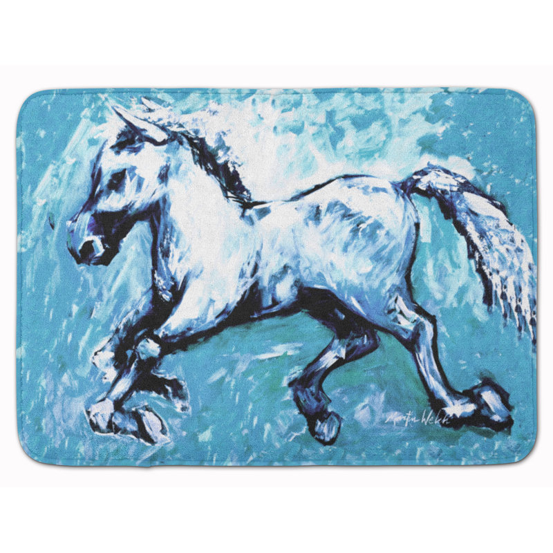 Tapis de bain shadow the cheval, Bleu