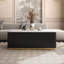 Table basse rectangulaire en marbre avec base dorée Kirtin-954300753