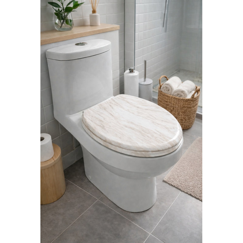 Marble Effect Toilet Seat 
