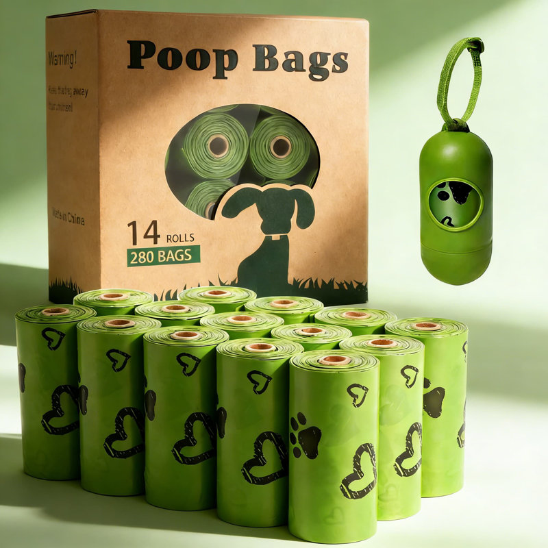 Leak-Proof Dog Poop Bags With Dispenser - 280 Count Scented Waste Bags, Extra Thick And Durable For Pet Cleanup