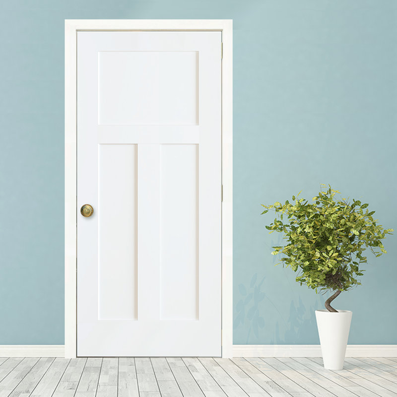 Porte à panneau standard en bois massif avec couche d'apprêt, 24 po x 80 po