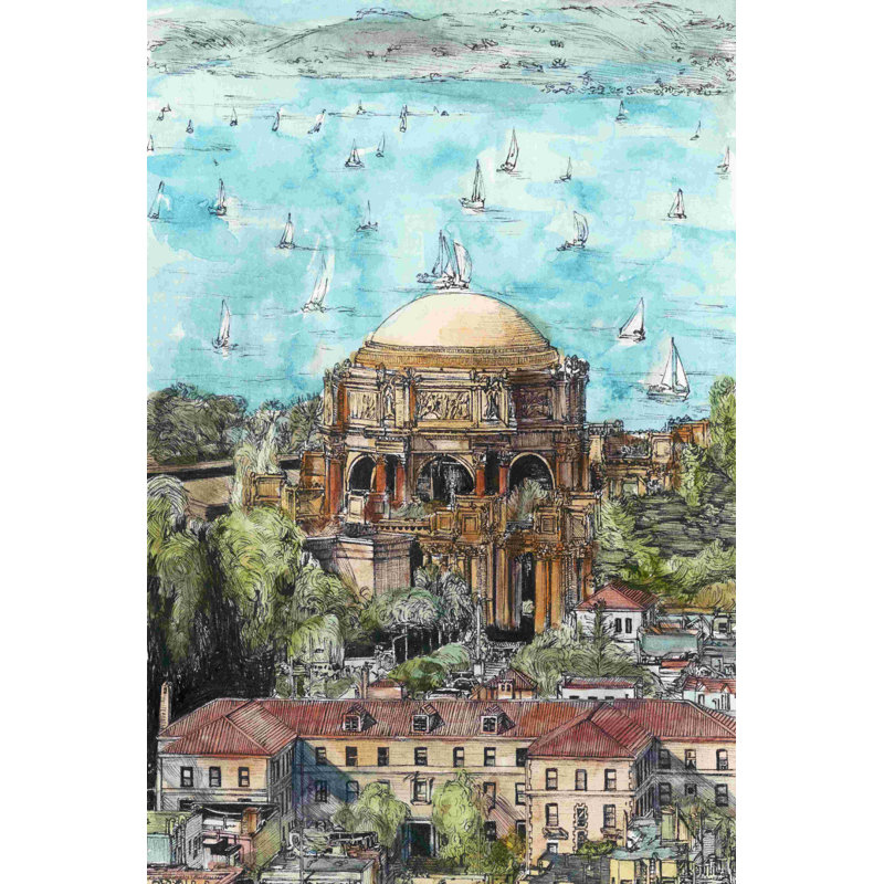 Paysage urbain américain - San Francisco, H 18 po x l 12 po
