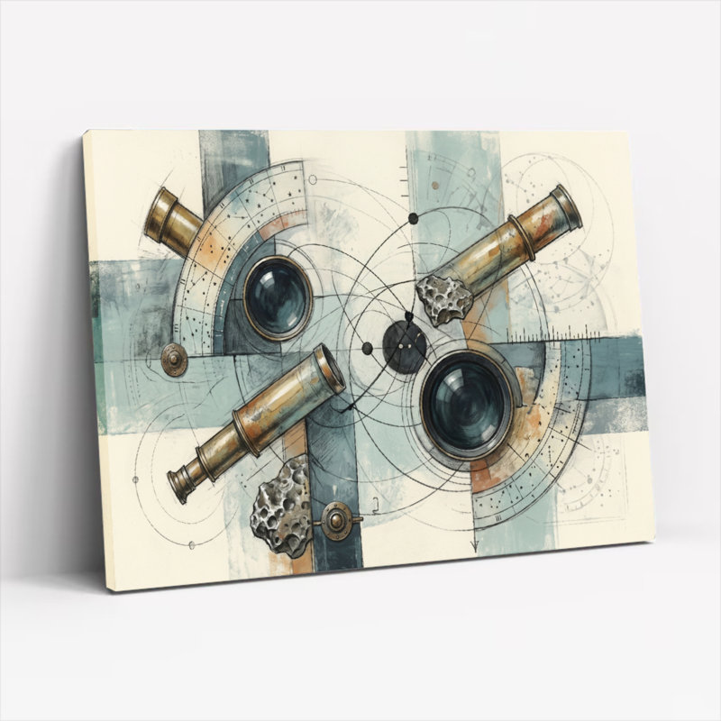 Ensemble de 1 toile murale Steampunk Art, 20"H x 30"W, Wrapped Canvas