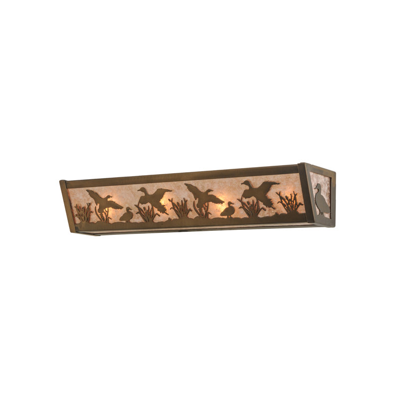 Rustic Lodge 4 - Light Bath Bar, Antique Copper, Silver