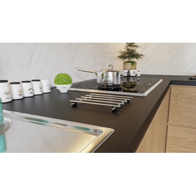 Premium Chrome Metal Trivet, 7.9 x 7.9 x 0.8 inches | 100% Durable Metal Construction, Supports Up to 11 lbs | Elegant Design for Hot Pots & Pans, Perfect for Kitchen & Dining Table Protection