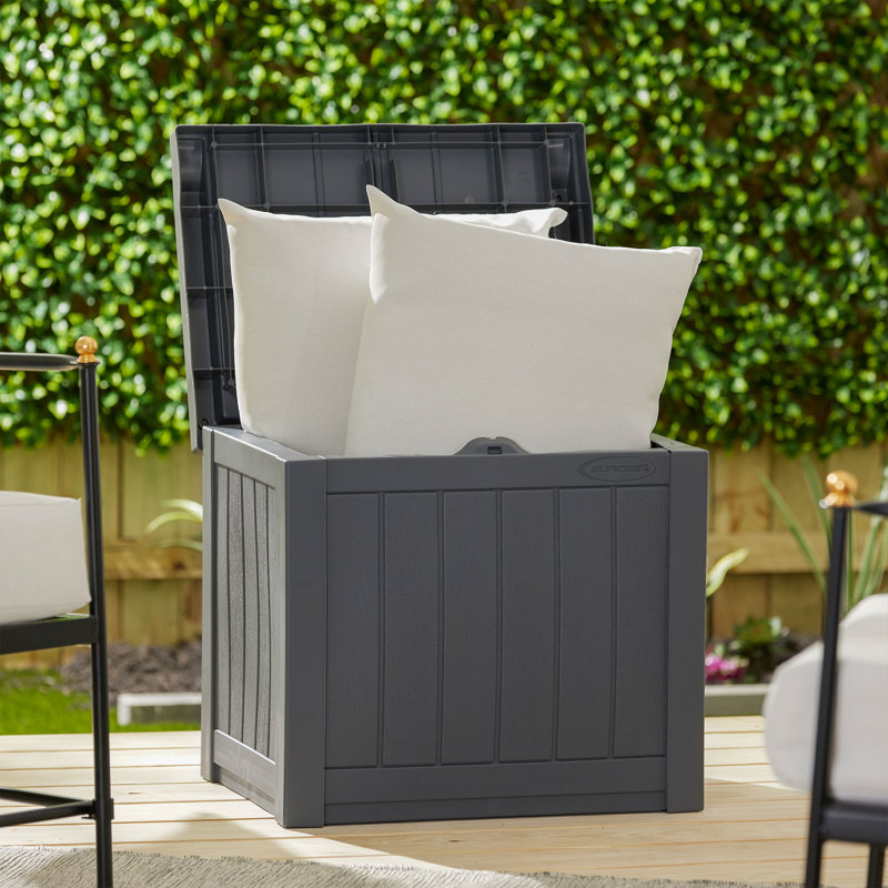 Coffre de terrasse Suncast résistant à l'eau 22 gallons avec siège de rangement, Cyberespace, 1