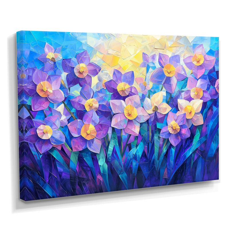 Lavande harmonie de jonquilles en été II - jonquilles, 24" H x 32" W, Wrapped Canvas, Does Not Apply