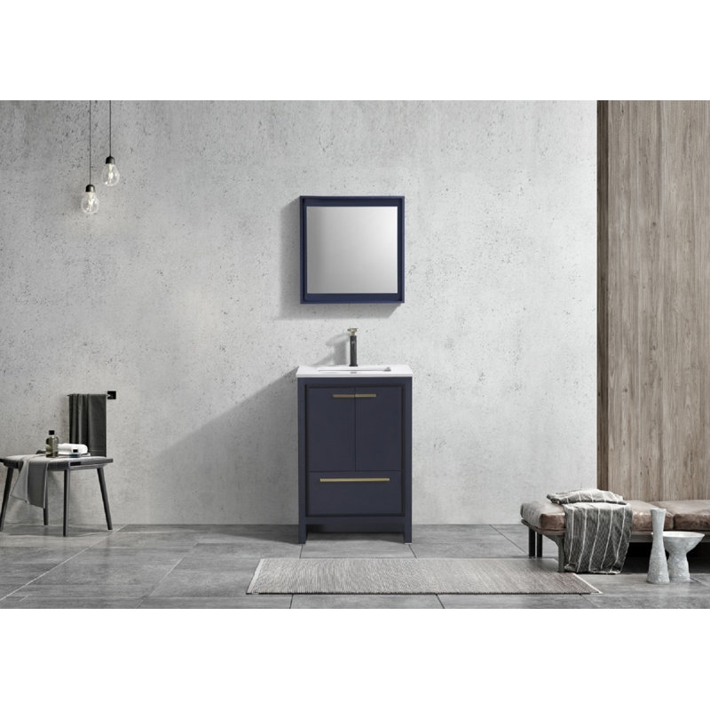 Ensemble de meuble-lavabo simple 23 po Meraris, Bleu