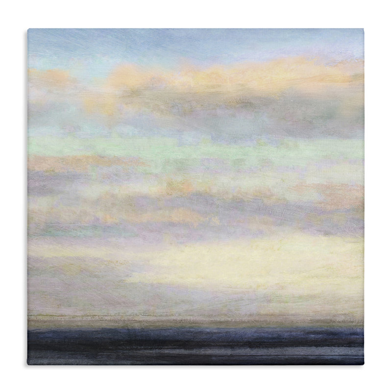 «Cloudy Abstract Bay Scene» par Suzanne Nicoll, H 36 po x l 36 po x P 1,5 po