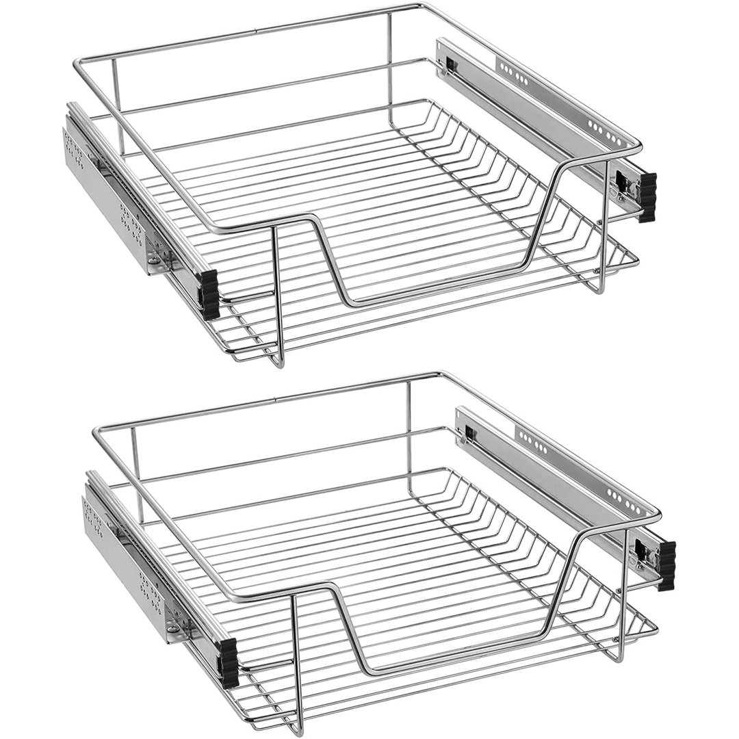 Küchenschublade 50cm Teleskopschublade Schlafzimmerschublade 2 Stück