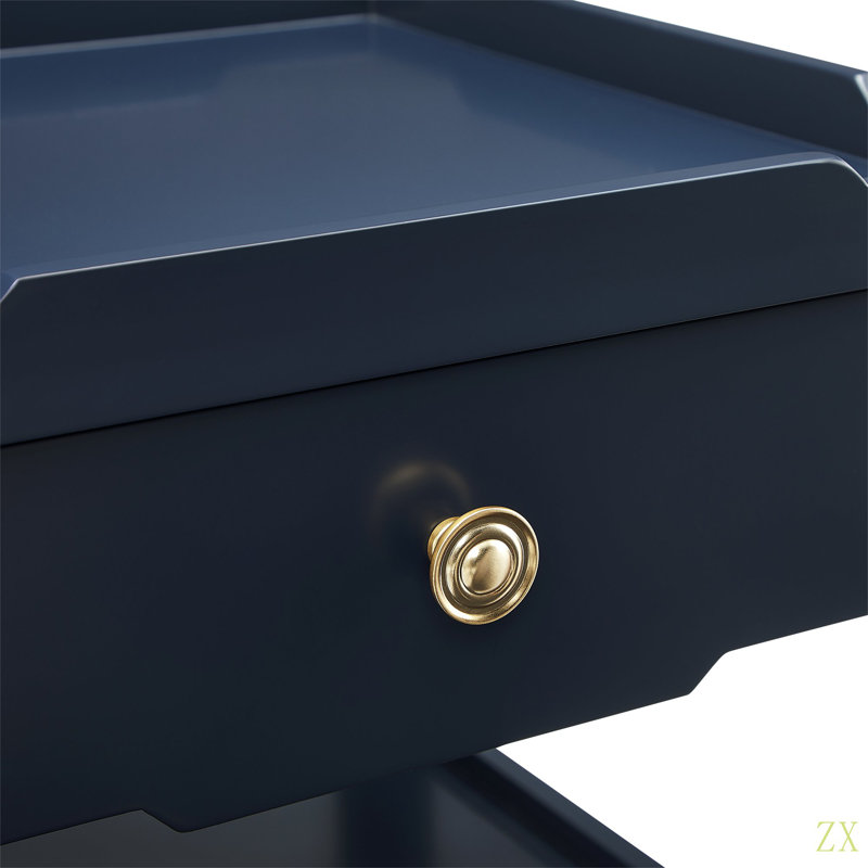 Table de chevet 1 tiroir Foley Midnight, Bleu