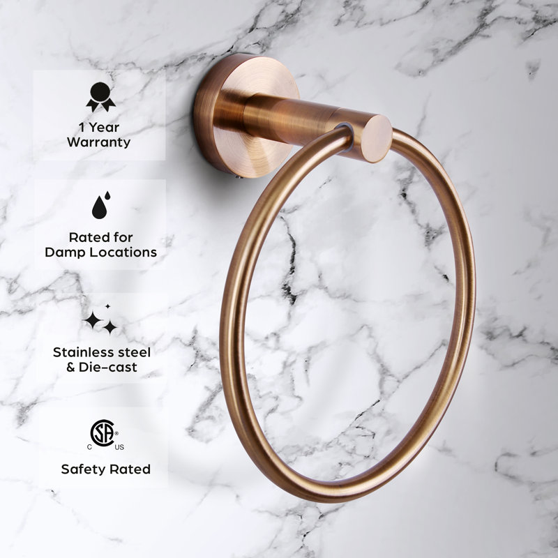 Cain Towel Ring, Gold