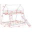 House Bunk Bed With Climbing Nets And Climbing Ramp-1330381891