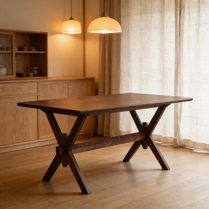 Table de salle à manger 63 ", Noyer