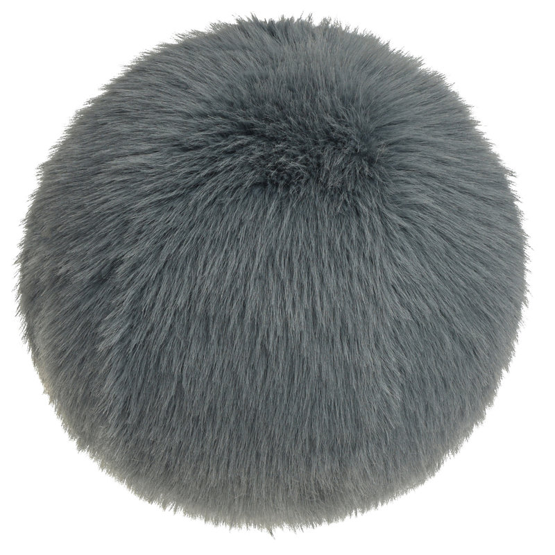 Coussin circulaire avec bourre en plumes - 12 x 12, Gris