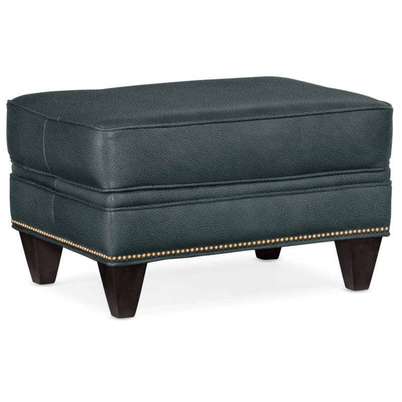 Reddish Ottoman, French Natural, Plantation, Rio Mineral Genuine Leather