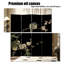 Paravent pliable en aluminium avec toile noire-839705568
