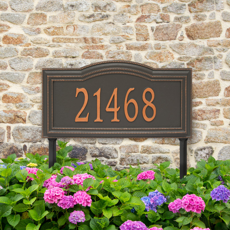 Plaque d'adresse sur 1 ligne Signature Series, Oui, Cuivre forgé, Cuivre
