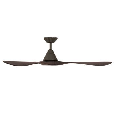 Carve 3 Natural Wood Blade Smart Ceiling Fan With Remote Control Included, Works With Alexa and iOS or Android App