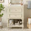 Meuble-lavabo 24 po avec lavabo en céramique, design rétro et armoire de rangement-420992601