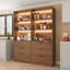 Bibliothèque de 78 po de hauteur avec tiroirs, bibliothèque et bibliothèque avec tablettes ouvertes à 3 niveaux, armoire de rangement haute pour bureau personnel-374808130