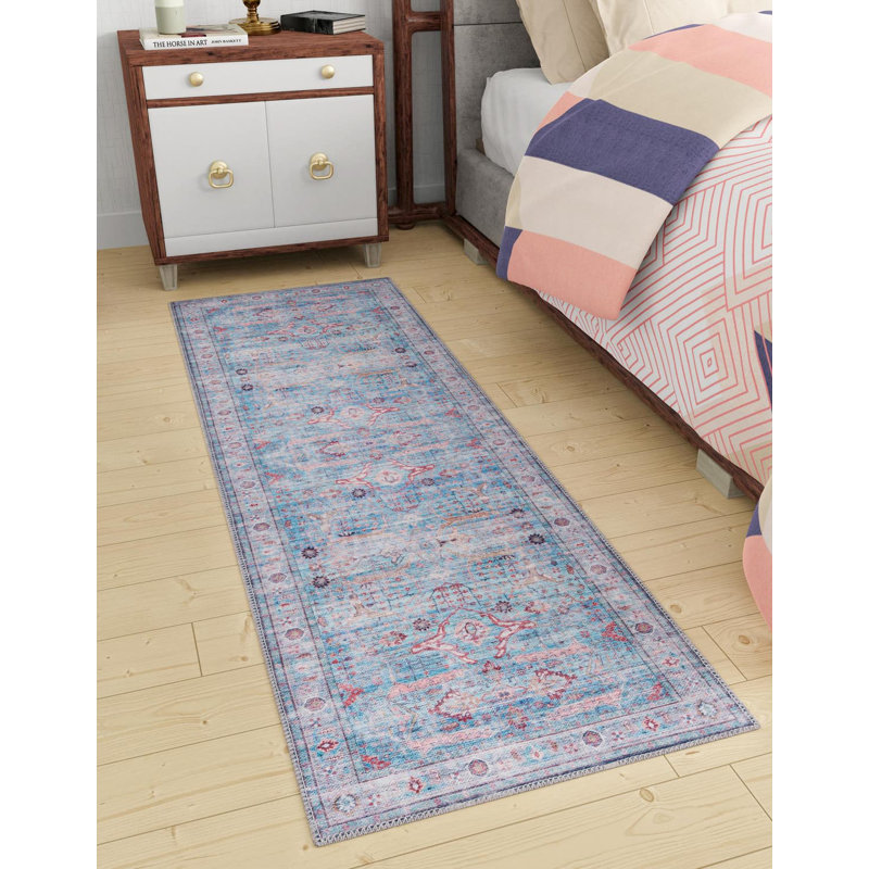 Tapis bleu Haight, Tapis de couloir 2 pi x 6 pi 1 po