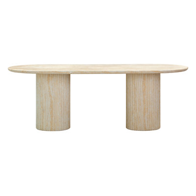 Tov Furniture Brut Travertine Pattern Indoor/Outdoor Dining Table