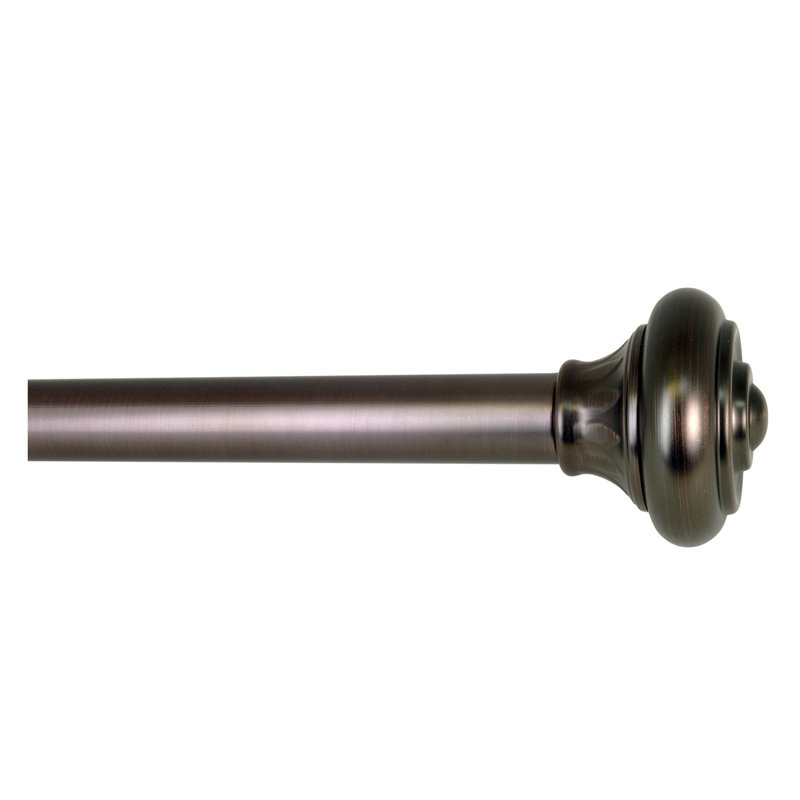 Tringle à rideaux simple à tige Royal Elson, Bronze Antique, H 48 po x l 86 po x P 1 po