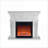 Indoor Electric Fireplace TV Stand | Mirror Finish with Crystal Accents | American Design | Electric