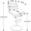 Ensemble de 2 tabourets de bar rotatifs à 360 degrés avec repose-pieds pour cuisine Dupace-833937502