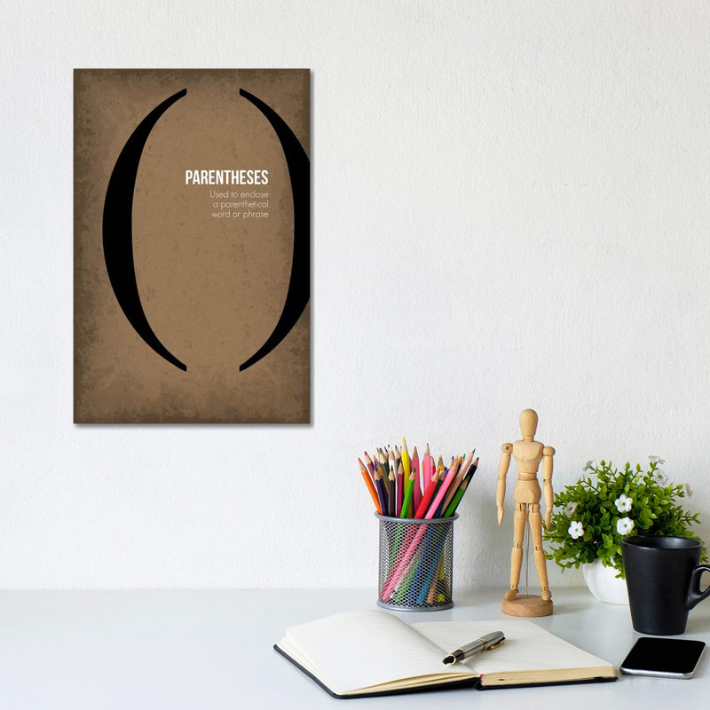 Parentheses - Wrapped Canvas Painting, 20.32 cm H x 30.48 cm W