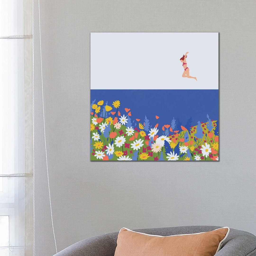 Wild Flowers von Ceyda Alasar - Galerie-verpackte Leinwand Giclée auf Leinwand