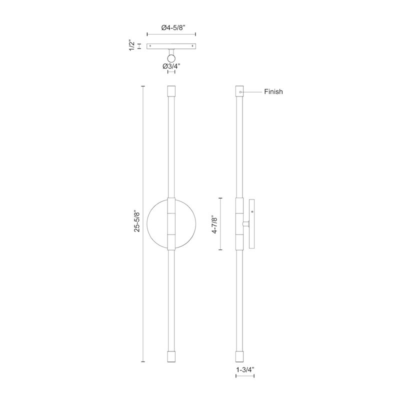 Motif 1 - Light LED Armed Sconce