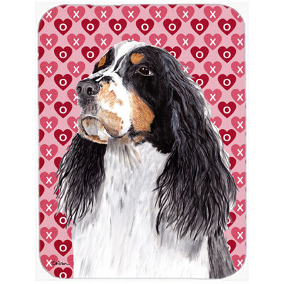 Caroline's Treasures Valentine Hearts Springer Spaniel Hearts Love and Valentine's Day Glass Cutting Board
