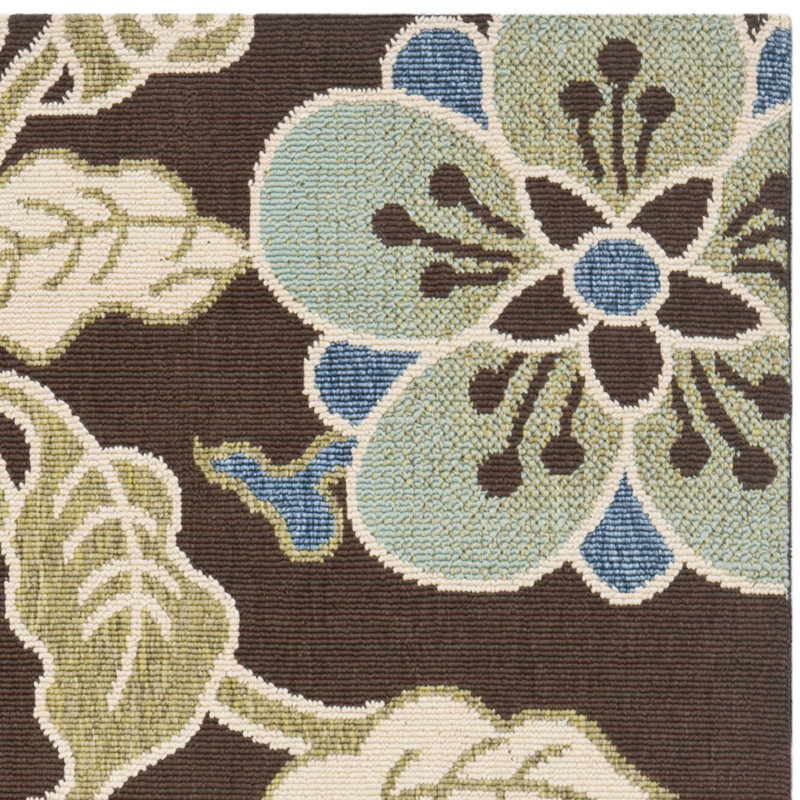 Centeno Performance Floral Indoor/Outdoor Area Rug, Round 6'7"
