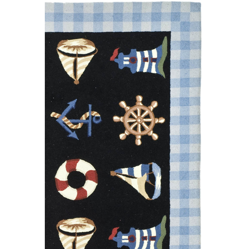 Tapis en laine crocheté à la main Jonsson, Rectangle 6 pi x 9 pi